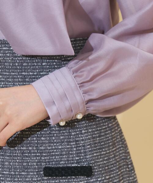 WILLSELECTION（ウィルセレクション）の「ボリュームリボンタイブラウス（シャツ/ブラウス・レディース・ラベンダー/ブラック/オフホワイト・FREE）」の22枚目の写真