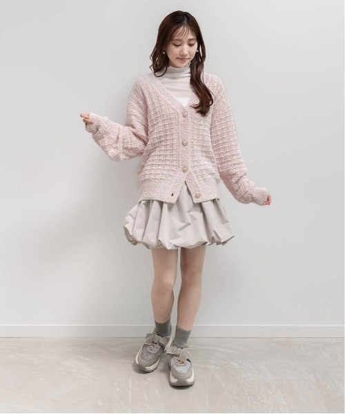 RANDA（ランダ）の「ラメファンシーヤーンニットカーディガン（カーディガン/ボレロ・レディース・ネイビー/ピンク/グレー・FREE）」の11枚目の写真