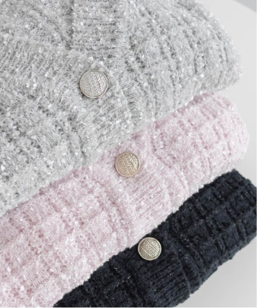 RANDA（ランダ）の「ラメファンシーヤーンニットカーディガン（カーディガン/ボレロ・レディース・ネイビー/ピンク/グレー・FREE）」の16枚目の写真