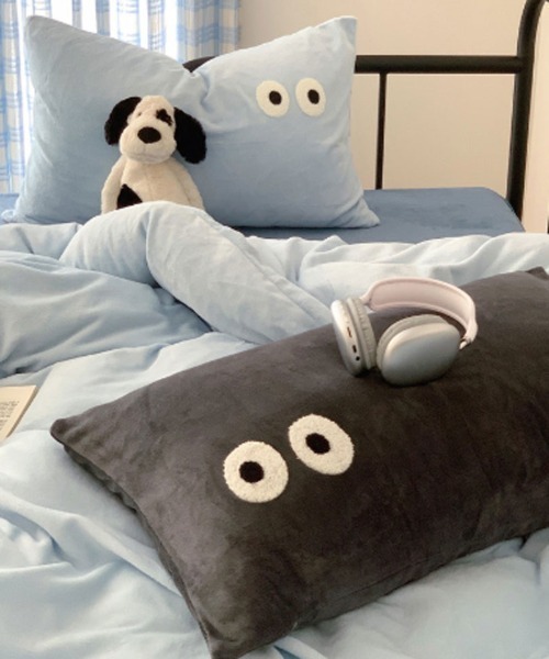 Port（ポート）の「【 Port / ポート 】 ダブルアイ フェイス クッションカバー / 枕カバー #（クッション/クッションカバー・レディース・グレー/ピンク/パープル/ライトブルー/ベージュ/ピンクベージュ・FREE）」の8枚目の写真