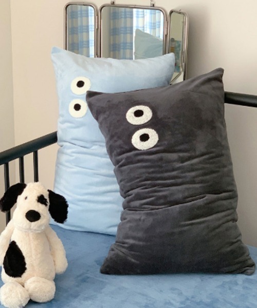 Port（ポート）の「【 Port / ポート 】 ダブルアイ フェイス クッションカバー / 枕カバー #（クッション/クッションカバー・レディース・グレー/ピンク/パープル/ライトブルー/ベージュ/ピンクベージュ・FREE）」の9枚目の写真