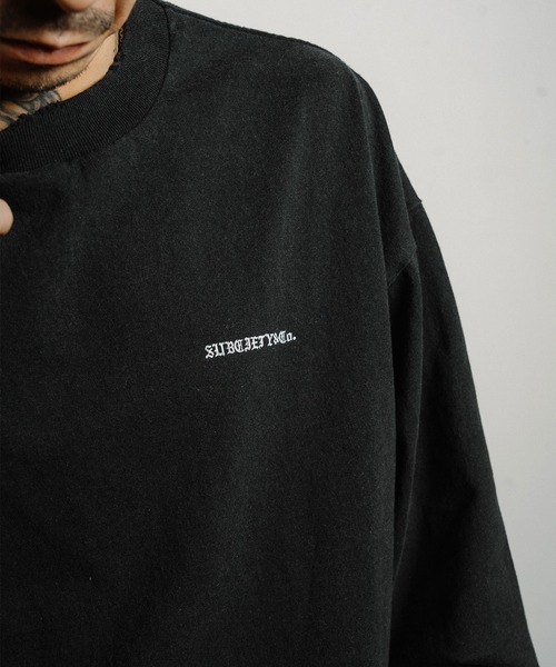 Subciety(サブサエティ)の「Damage logo tee(Tシャツ/カットソー・メンズ・ブラック/ホワイト・MEDIUM/LARGE/X-LARGE/SMALL)」の10枚目の写真