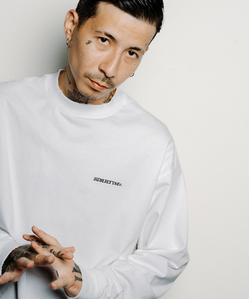 Subciety(サブサエティ)の「Damage logo tee(Tシャツ/カットソー・メンズ・ブラック/ホワイト・MEDIUM/LARGE/X-LARGE/SMALL)」の3枚目の写真