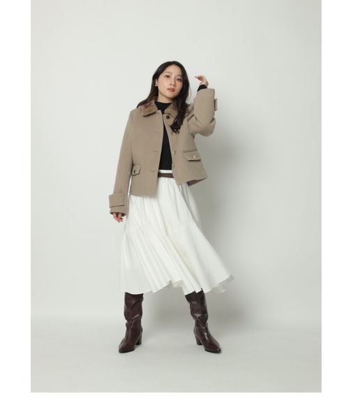 ステンカラーショートコート（ダウンジャケット/コート）｜Apuweiser