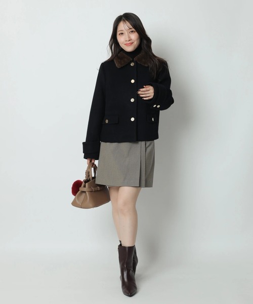 ステンカラーショートコート（ダウンジャケット/コート）｜Apuweiser