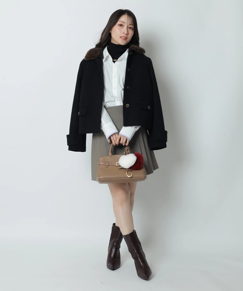 ステンカラーショートコート（ダウンジャケット/コート）｜Apuweiser