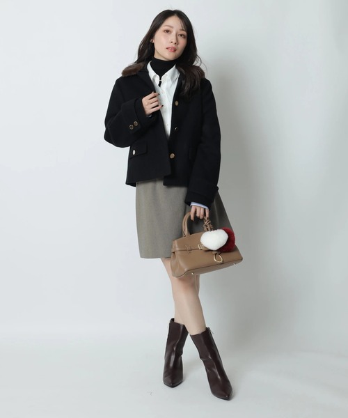 ステンカラーショートコート（ダウンジャケット/コート）｜Apuweiser