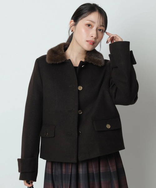 ステンカラーショートコート（ダウンジャケット/コート）｜Apuweiser