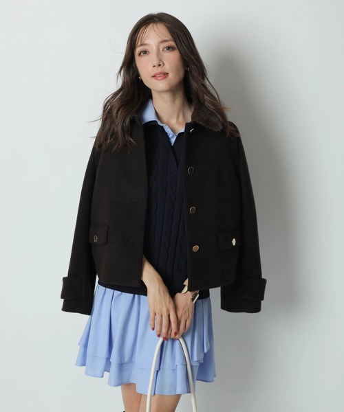 ステンカラーショートコート（ダウンジャケット/コート）｜Apuweiser