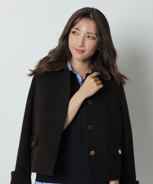 ステンカラーショートコート（ダウンジャケット/コート）｜Apuweiser