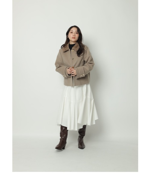 ステンカラーショートコート（ダウンジャケット/コート）｜Apuweiser