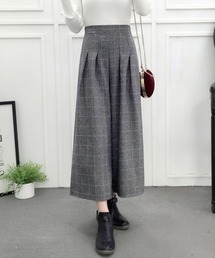 ウエストギャザー入りワイドパンツ(2タイプウェスト仕様)