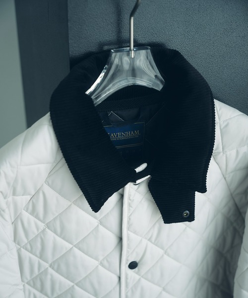 LAVENHAM（ラベンハム）の「【LAVENHAM for ADAM ET ROPE'】別注 CHANTRY（ナイロンジャケット・レディース・オフホワイト/ブラック・M/S）」の15枚目の写真