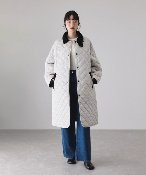 LAVENHAM（ラベンハム）の「【LAVENHAM for ADAM ET ROPE'】別注 CHANTRY（ナイロンジャケット・レディース・オフホワイト/ブラック・M/S）」の17枚目の写真