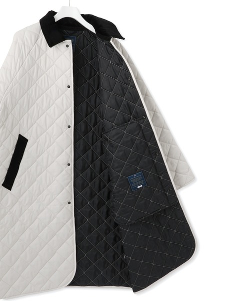 LAVENHAM（ラベンハム）の「【LAVENHAM for ADAM ET ROPE'】別注 CHANTRY（ナイロンジャケット・レディース・オフホワイト/ブラック・M/S）」の5枚目の写真