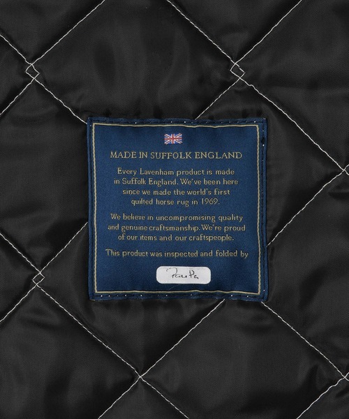 LAVENHAM（ラベンハム）の「【LAVENHAM for ADAM ET ROPE'】別注 CHANTRY（ナイロンジャケット・レディース・オフホワイト/ブラック・M/S）」の6枚目の写真