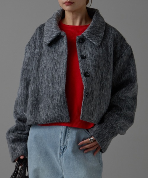 セール】シャギーショートジャケット（ブルゾン）｜r.（アールドット