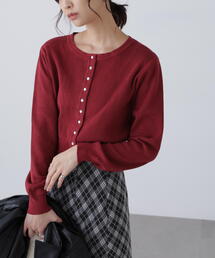 ボルドー　カーデガン　xs ボルドー」に該当するレディースのカーディガン/ボレロ