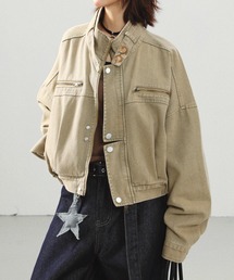 Aelina（エリナ）の「ショートデニムリラックスジャケット（デニムジャケット）」