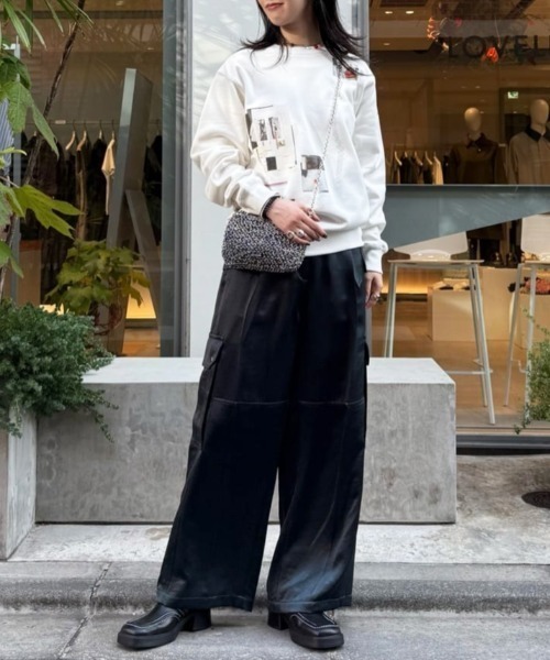 LOVELESS（ラブレス）の「【Collage Print Sweatshirt ＂artwork by Shohei Yoshida】WOMEN コラボレーション スウェット（Tシャツ/カットソー・レディース・オフホワイト・36）」の2枚目の写真