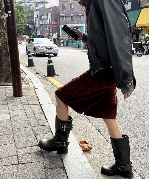 FREE STYLISTS（フリー スタイリスト）の「YUGA_YGMC　Corduroy shorts（その他パンツ・レディース・ブラウン/オフホワイト・FREE）」の3枚目の写真