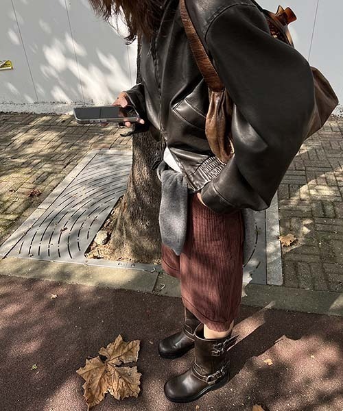 FREE STYLISTS（フリー スタイリスト）の「YUGA_YGMC　Corduroy shorts（その他パンツ・レディース・ブラウン/オフホワイト・FREE）」の5枚目の写真