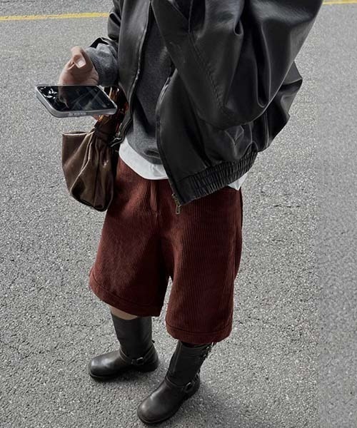 FREE STYLISTS（フリー スタイリスト）の「YUGA_YGMC　Corduroy shorts（その他パンツ・レディース・ブラウン/オフホワイト・FREE）」の6枚目の写真