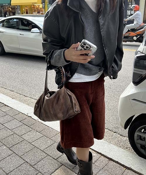 FREE STYLISTS（フリー スタイリスト）の「YUGA_YGMC　Corduroy shorts（その他パンツ・レディース・ブラウン/オフホワイト・FREE）」の9枚目の写真