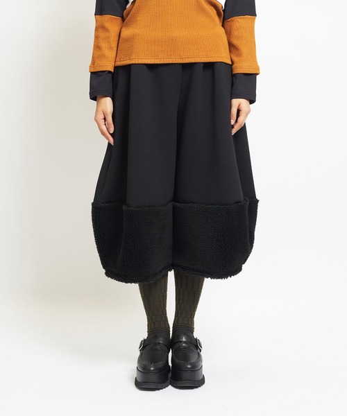 gomme（ゴム）の「ダンボールニット　ヘムチェンジパンツ（その他パンツ・レディース・アイボリー/ブラック/チャコールグレー・MEDIUM）」の13枚目の写真