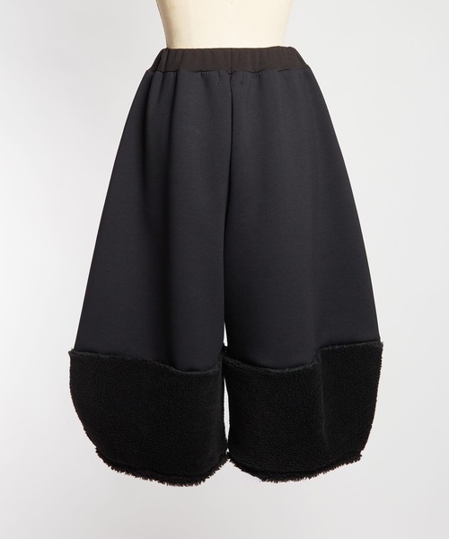 gomme（ゴム）の「ダンボールニット　ヘムチェンジパンツ（その他パンツ・レディース・アイボリー/ブラック/チャコールグレー・MEDIUM）」の18枚目の写真