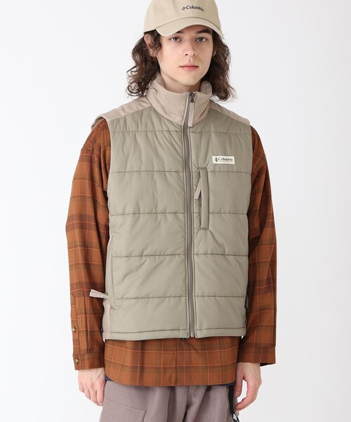 Columbia(コロンビア)の「防寒 Columbia/ダウンドラフト ベスト/コロンビア(ベスト・メンズ・ブラック/グリーン/ベージュ・S/L/XL/M)」の2枚目の写真