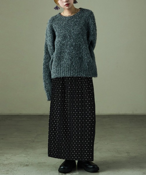 Fashion Letter(ファッションレター)の「ドットプリント プリーツイージーロングスカート(スカート・レディース・ブラウン/ブラック・M/L)」の20枚目の写真