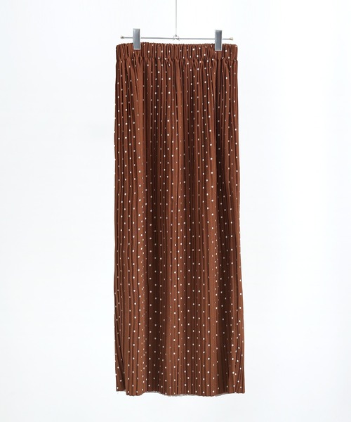 Fashion Letter(ファッションレター)の「ドットプリント プリーツイージーロングスカート(スカート・レディース・ブラウン/ブラック・M/L)」の11枚目の写真