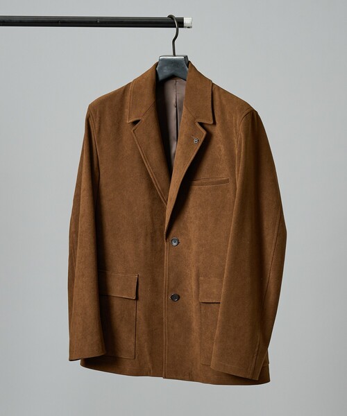ABAHOUSE(アバハウス)の「綾スウェード ストレッチ ジャケット(テーラードジャケット・メンズ・ブラック/ブラウン・46/48/50)」の1枚目の写真
