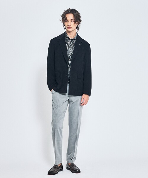 ABAHOUSE(アバハウス)の「綾スウェード ストレッチ ジャケット(テーラードジャケット・メンズ・ブラック/ブラウン・46/48/50)」の3枚目の写真