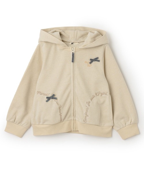 KP(ケーピー)の「ラメ裏毛 パーカ(パーカー・キッズ・アイボリー/ラベンダー・120cm/130cm/140cm/150cm/160cm)」の1枚目の写真