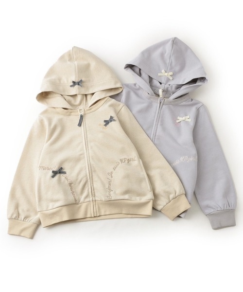 KP(ケーピー)の「ラメ裏毛 パーカ(パーカー・キッズ・アイボリー/ラベンダー・120cm/130cm/140cm/150cm/160cm)」の11枚目の写真