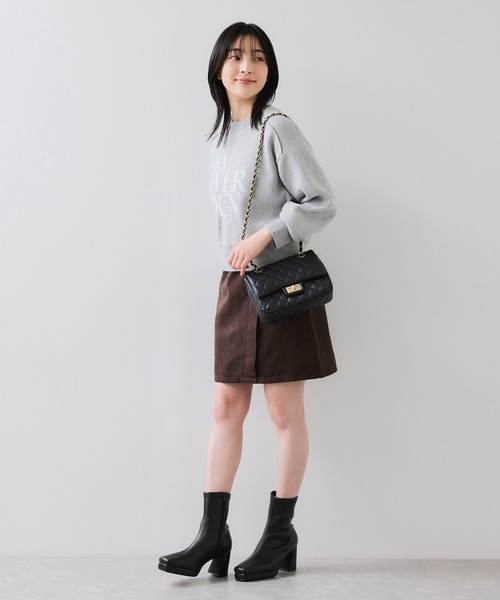 Juze（ジュゼ）の「ストームストレッチショートブーツ（ブーツ・レディース・ベージュ系その他2/ブラック・M/S）」の16枚目の写真