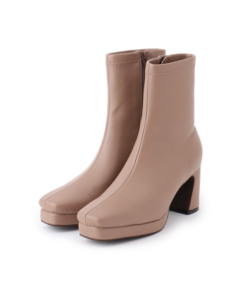 Juze（ジュゼ）の「ストームストレッチショートブーツ（ブーツ・レディース・ベージュ系その他2/ブラック・M/S）」の9枚目の写真