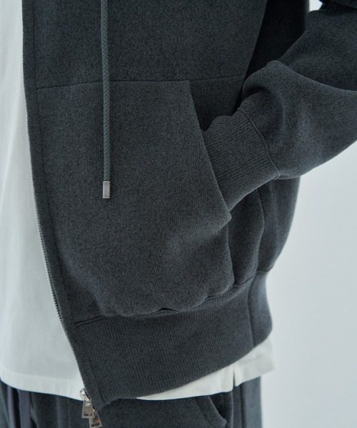 ESTNATION（エストネーション）の「ESTNATION / カシミヤタッチ ジップアップパーカー（パーカー・メンズ・ダークブラウン/オフホワイト/グレー・MEDIUM/X-LARGE/LARGE）」の6枚目の写真