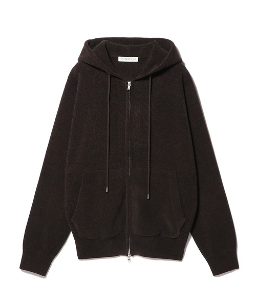 ESTNATION（エストネーション）の「ESTNATION / カシミヤタッチ ジップアップパーカー（パーカー・メンズ・ダークブラウン/オフホワイト/グレー・MEDIUM/X-LARGE/LARGE）」の15枚目の写真