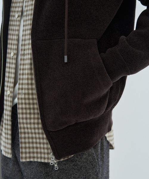 ESTNATION（エストネーション）の「ESTNATION / カシミヤタッチ ジップアップパーカー（パーカー・メンズ・ダークブラウン/オフホワイト/グレー・MEDIUM/X-LARGE/LARGE）」の22枚目の写真