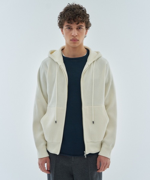 ESTNATION（エストネーション）の「ESTNATION / カシミヤタッチ ジップアップパーカー（パーカー・メンズ・ダークブラウン/オフホワイト/グレー・MEDIUM/X-LARGE/LARGE）」の8枚目の写真