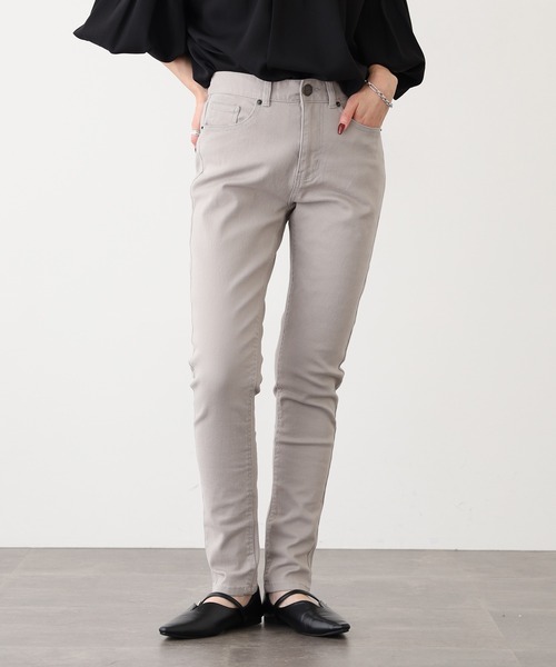 OMNES（オムネス）の「OMNES Another Edition 製品洗い365ツイルスキニーパンツ（その他パンツ・レディース・ブラック/カーキ/ベージュ/ネイビー/チャコール/インディゴブルー/グレー/レンガ・2/1/7）」の9枚目の写真