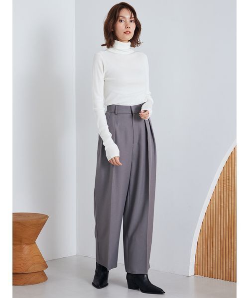 Mila Owen(ミラオーウェン)の「美形ワイドパンツ(その他パンツ・レディース・グレー/ブラック/ベージュ/モカ・0/1/00)」の17枚目の写真