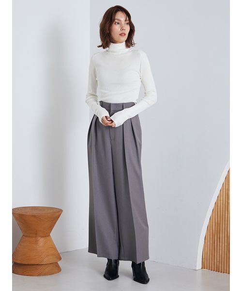 Mila Owen(ミラオーウェン)の「美形ワイドパンツ(その他パンツ・レディース・グレー/ブラック/ベージュ/モカ・0/1/00)」の18枚目の写真