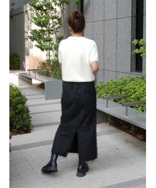 BeBeoD(べベッド)の「フェザーヤーンニットプルオーバー(ニット/セーター・レディース・ブラウン/アイボリー/ブラック/グレー・フリー)」の7枚目の写真