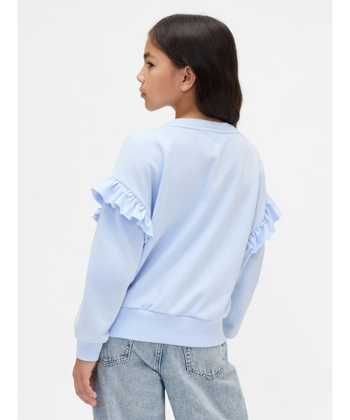 GAP（ギャップ）の「フリッピースパンコール グラフィック スウェットシャツ (キッズ)（スウェット・キッズ・アイボリー/ブルー・110cm/120cm/130cm/140cm）」の3枚目の写真