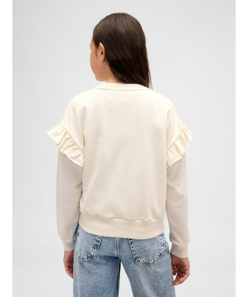 GAP（ギャップ）の「フリッピースパンコール グラフィック スウェットシャツ (キッズ)（スウェット・キッズ・アイボリー/ブルー・110cm/120cm/130cm/140cm）」の4枚目の写真