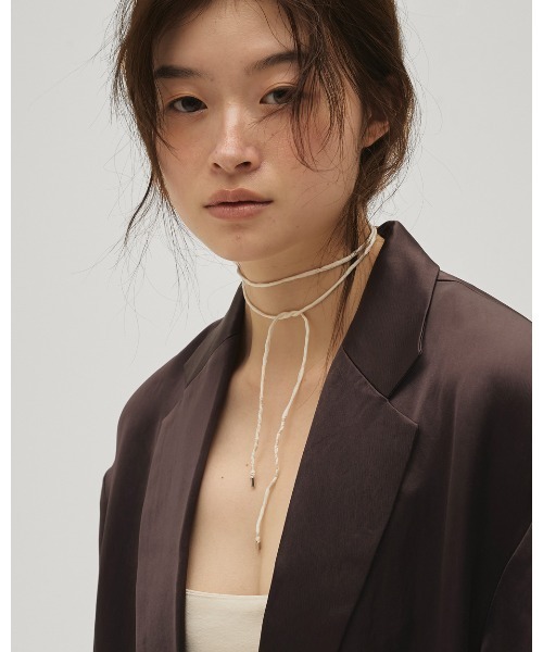 TODAYFUL(トゥデイフル)の「Silk Cord Choker(チョーカー・レディース・ブラック/キナリ・FREE)」の12枚目の写真